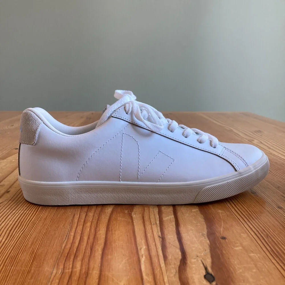 Veja Extra White Esplar Leather Sneaker Shoes NEW w/ Box - Size 42 / 11 - 0919SA - Picture 4 of 5